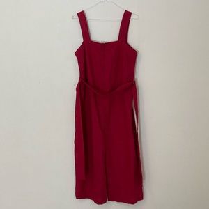 MANGO / Red Linen Dress